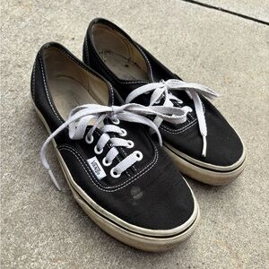 Vans Black and White Canvas Shoes